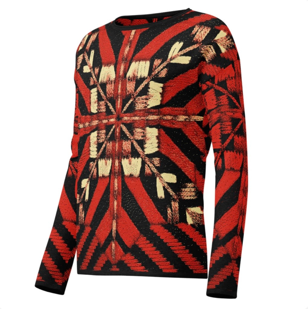 We Red-y Women's Heritage Knitted Sweater - Front View